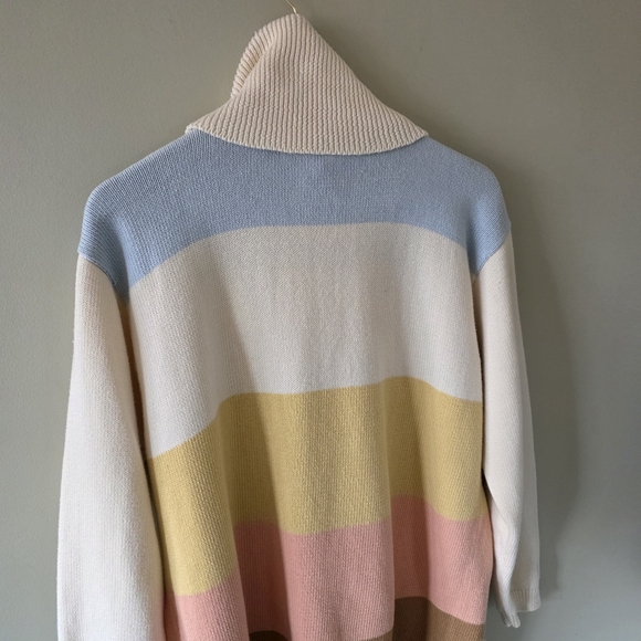 Franco Valerie M Vintage 90s Artsy Fun Eclectic Embroidered Beaded Turtleneck - Picture 14 of 15